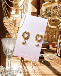 Sun freshwater pearls stud