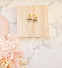 Mirror gold studs