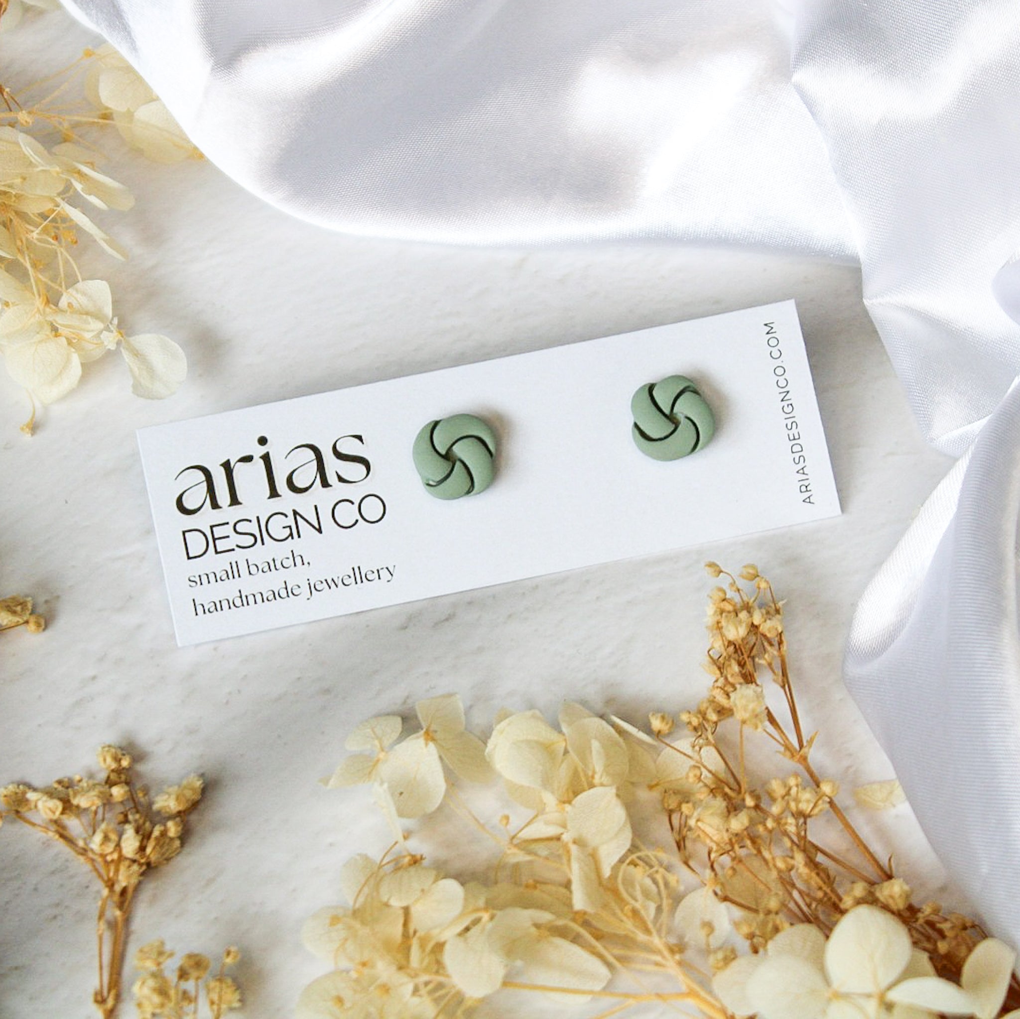 Light Green / Stud / Stainless steel