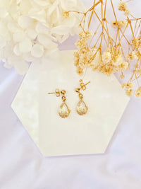 Celestial flower gold studs