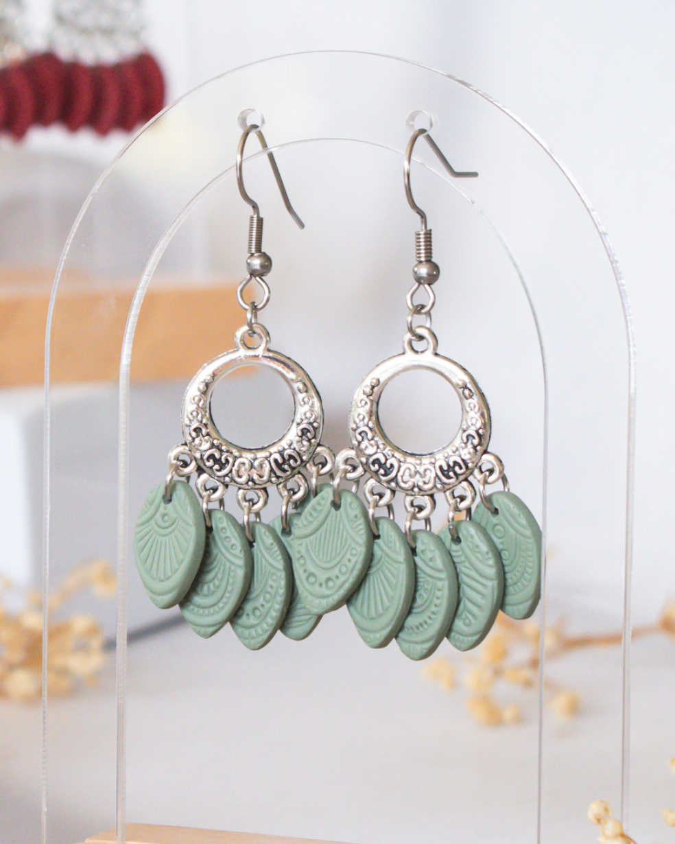 Sage Chandelier Earrings