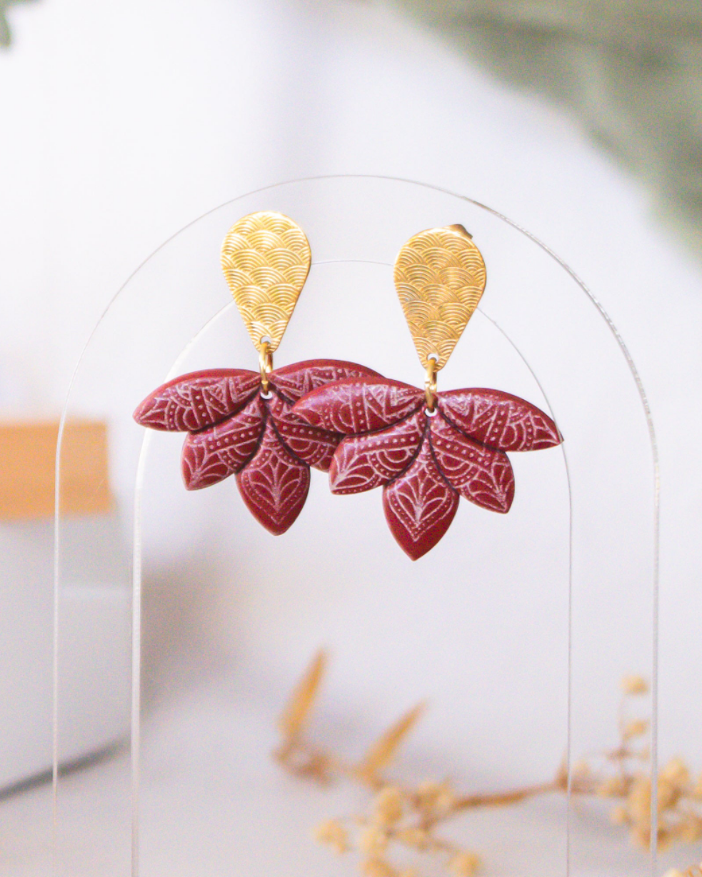 Cherry Lotus Earrings