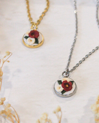 Cherry & Ivory Bouquet Necklace