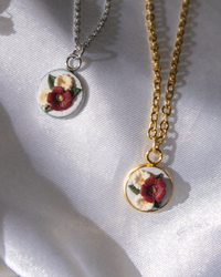 Cherry & Ivory Bouquet Necklace