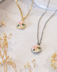 Blush & Ivory Bouquet Necklace