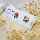 Mini Bouquet Earrings - Rust