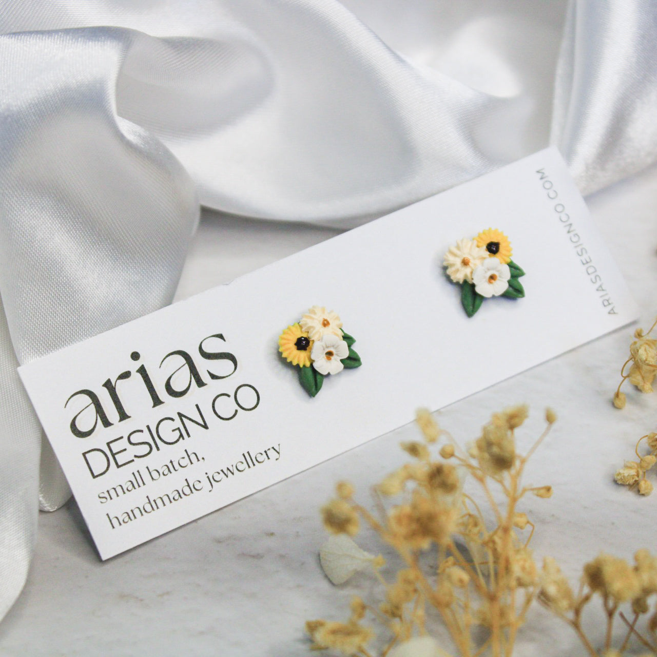 Mini Bouquet Earrings - Sunflower