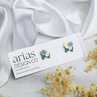 Mini Bouquet Earrings - Sky
