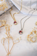 Cherry & Blush Bouquet Necklace