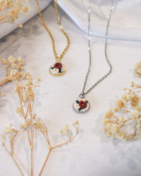 Cherry & Ivory Bouquet Necklace