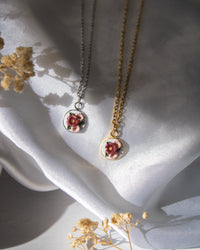 Cherry & Blush Bouquet Necklace
