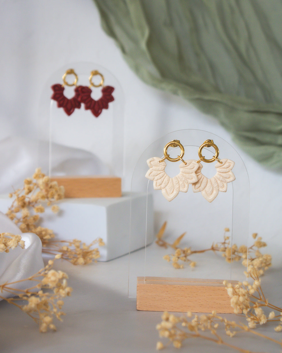 Ivory Sunburst Earrings