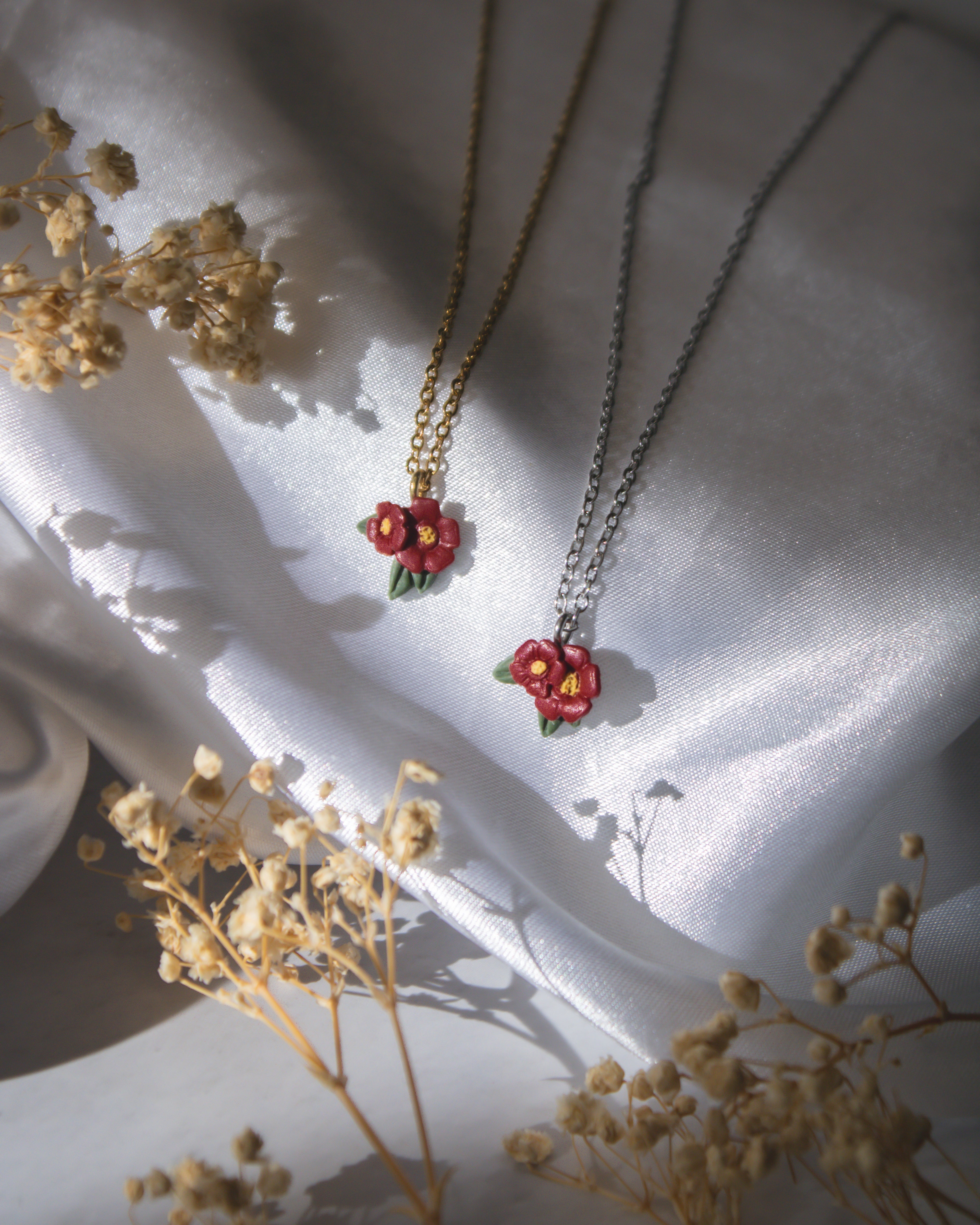 Cherry Flower Necklace