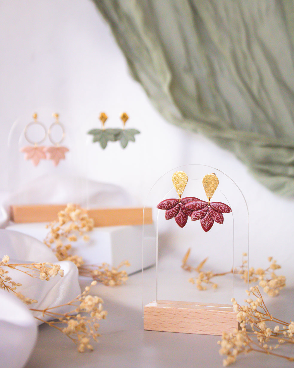 Cherry Lotus Earrings